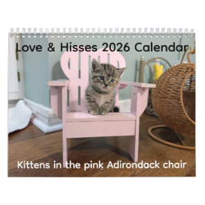 2026 Love & Hisses Calendar - the pink Adirondack