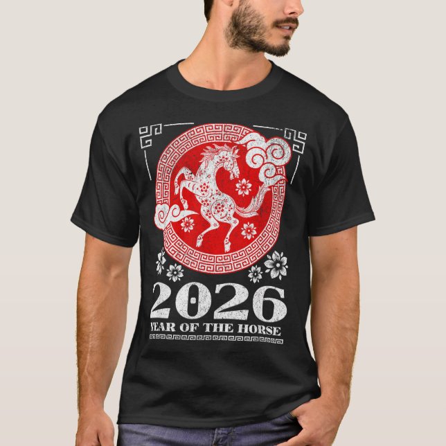 2026 Lunar Chinese New Year Fire Horse  T-Shirt (Front)