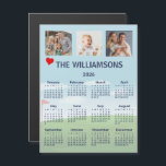 2026 Magnet Photo Calendar Golf Theme<br><div class="desc">Start 2026 with this family and friends oriented three photo collage scenic golf theme magnet. With easy-to-read dates in black set against a scenic beach ocean background, this calendar tells in tale simply and clearly; highlighted three special photos and personalized family name or other text. The calendar provides a quick-reference...</div>