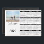 2026 Magnetic Calendar Card with Photo personalize<br><div class="desc">Post this magnetic calendar in a prominent place to get a quick look at the 2026 calendar. The 7x5 inch size makes it easy to read. Attach it to any ferrous metal surface (note: if planning to attach to a refrigerator, be sure it has a metal skin--not plastic). Personalize the...</div>