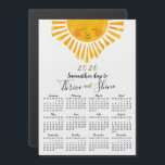 2026 Magnetic Calendar Cute Sun Inspiring<br><div class="desc">This cute 2026 magnetic calendar is easy to personalize with your name of your family name. It's a lovely gift idea for Thanksgiving day, Christmas and New Year.</div>