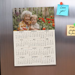 2026 Magnetic Photo Calendar Full Year 5x7 Card<br><div class="desc">2026 Magnetic Photo Calender. One page vertical calendar with custom photo at the top,  with twenty twenty five as a text overlay and the full year underneath. Please see my personalized calendars collection for more designs.</div>