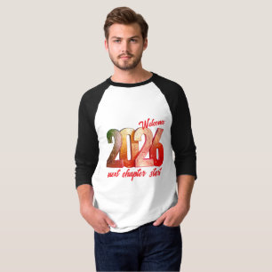 2026 MENS BASIC 3/4 SLEEVE RAGLAN TSHIRT