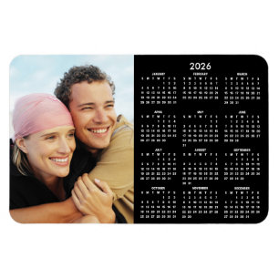 2026 Modern Calendar Photo Magnet