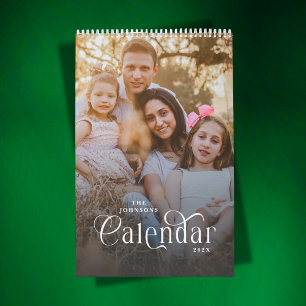 2026 Modern Elegant Typography Custom Family Photo Calendar