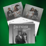 2026 Modern Elegant Wedding 14 Photos Newlyweds Calendar<br><div class="desc">Celebrate your first year and beyond with the 2026 Modern Elegant Wedding Photo Newlyweds Calendar, a beautiful way to relive your love story all year long. Personalized with your favorite wedding or engagement photos, this calendar turns each month into a meaningful reminder of your special day. Designed with a clean,...</div>