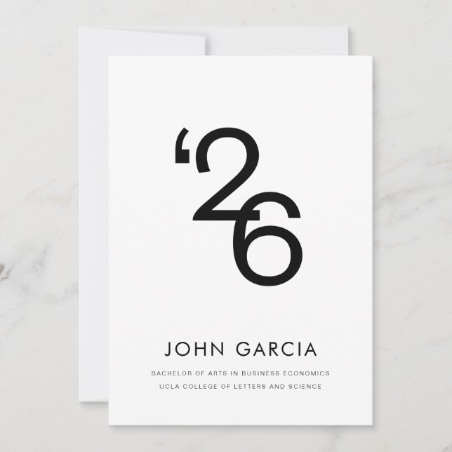 2026 Modern Graduation Announcements (Front)