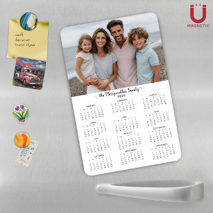 2026 Modern Personalized Photo Calendar Magnet