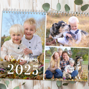 2026 Modern Simple Custom Photo Collage New Year Calendar