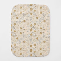 2026 New Year Baby Burp Cloth – Gold Confetti