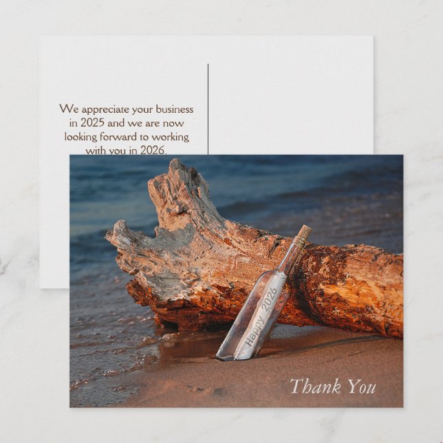 2026 New Year Business Thank You  Postcard (Front/Back)