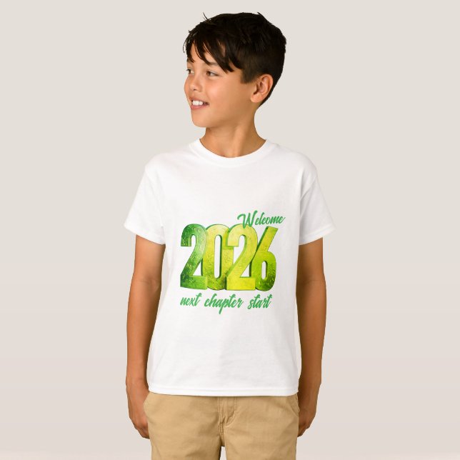 2026 NEW YEAR KIDS BASIC T-Shirt (Front Full)