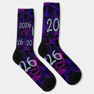 2026 New Year New Years socks purple fun funny