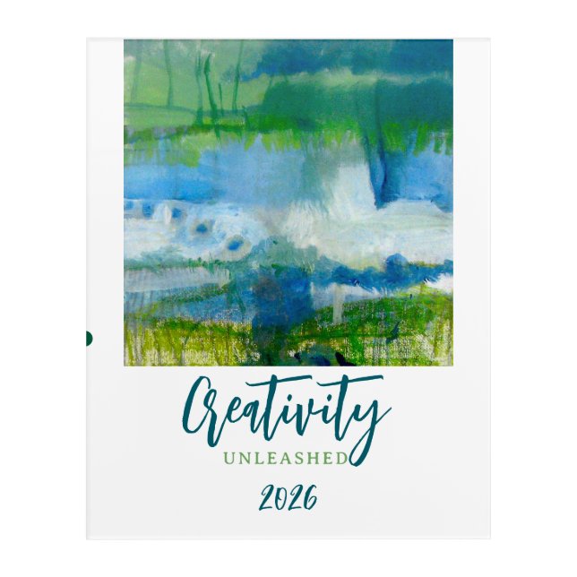 2026, New Year Poster Acrylic Print (Front)