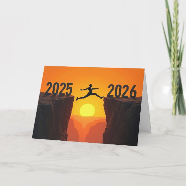 2026 New Year Silhouette Holiday Card (Front)