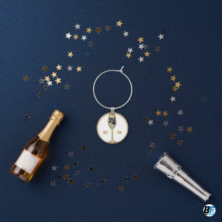 2026 New Year's Eve Celebration-Customizable Date Wine Charm