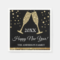 2026 New Year's Eve Party Faux Gold Foil
