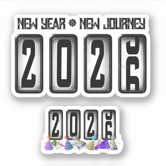 2026 New Years Odometer Sticker (Front)