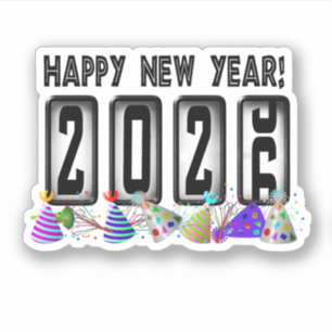 2026 New Years Odometer Sticker