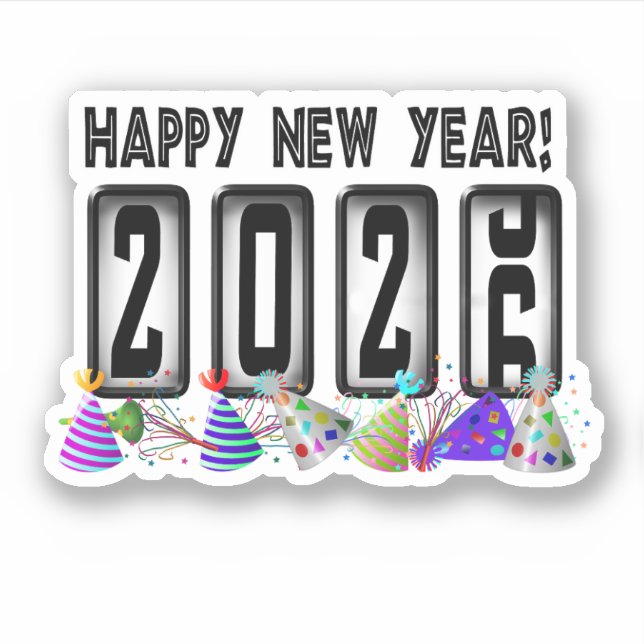 2026 New Years Odometer Sticker (Front)