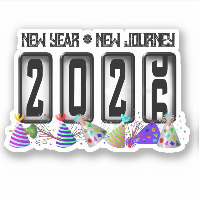 2026 New Years Odometer Sticker (Front)