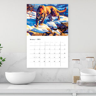 2026 North American Wildlife Single Page Calendar