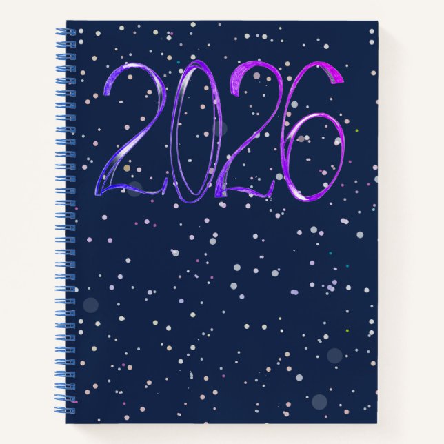 2026 number year artistic journal Spiral Notebook (Front)