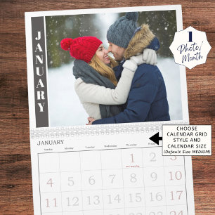 2026 One Photo Per Month and Collage on Cover Calendar