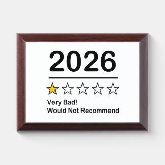 2026 one star rating very bad year award plaque