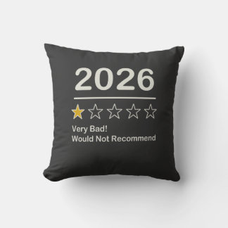 2026 one star rating very bad year  throw pillow