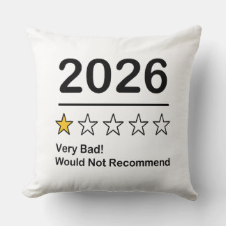 2026 one star rating would not recommend throw pillow