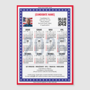 2026 Patriotic Political Election QR Code Calendar