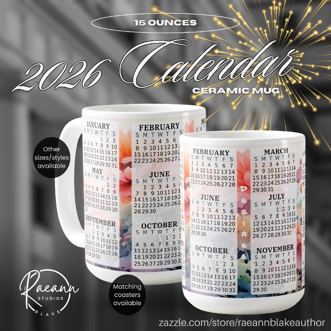 2026 Personalized 15 oz. Calendar Ceramic Mug (Creator Uploaded)