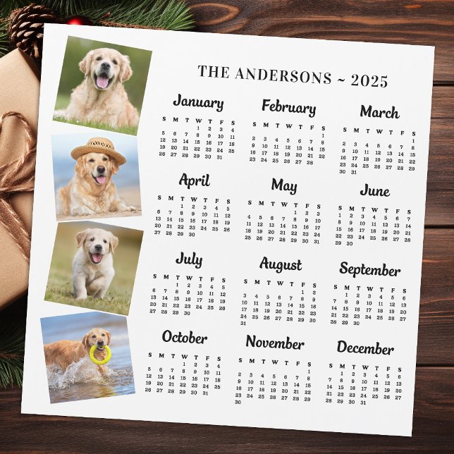 2026 Personalized Family Pet Dog Photos Calendar (Creator Uploaded)