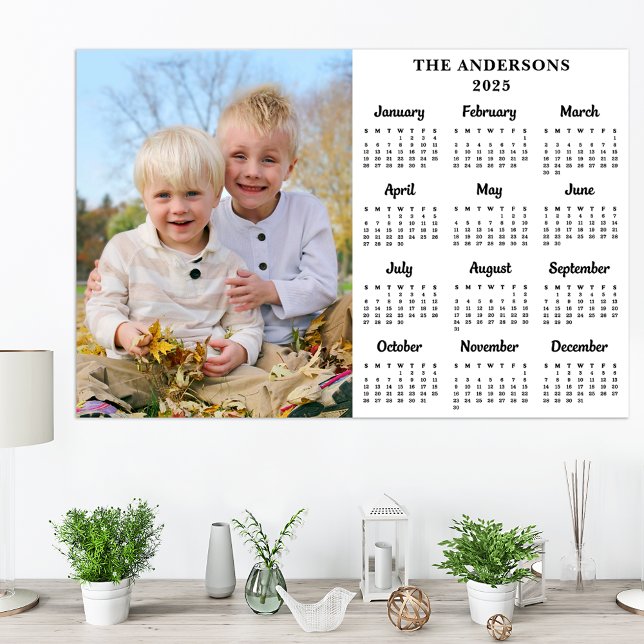 2026 Personalized Photo 12 Month New Year Calendar Poster (Creator Uploaded)