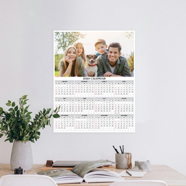 2026 Personalized Photo Calendar Poster (Personalize 2026 with our custom photo calendar poster—display favorite photo and stay organized.)