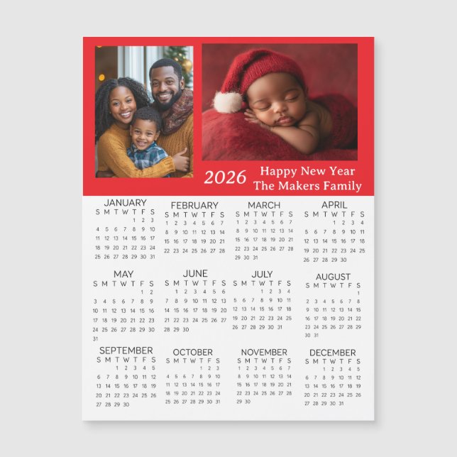 2026 Personalized Photos Mini Calendar (Front)