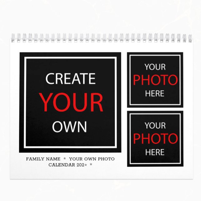 2026 Photo Calendar / Create Your Own personalized (Template Photo Calendar)