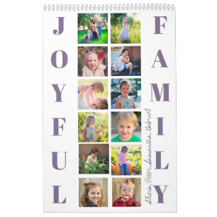 2026 photo collage family simple create your own calendar