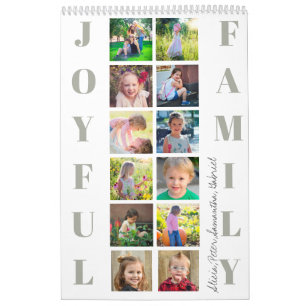 2026 photo collage family simple create your own calendar