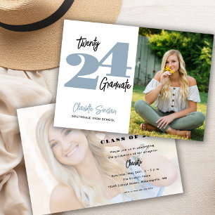 2026 Photo Graduation Handwriting Typography Invitation