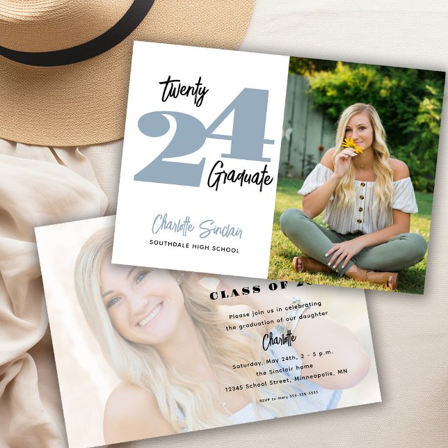 2026 Photo Graduation Handwriting Typography Invitation (Creator Uploaded)