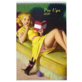 Retro Vintage Pin-Up Girls Art 20XX Calendar | Zazzle