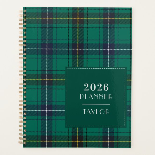 2026 Plaid Clan Henderson Tartan Checkered Planner (Front)