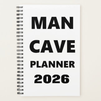 2026 Planner For Men Man Cave Planner Black Font