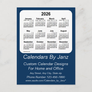 2026 Police Box Blue Business Calendar by Janz Postcard