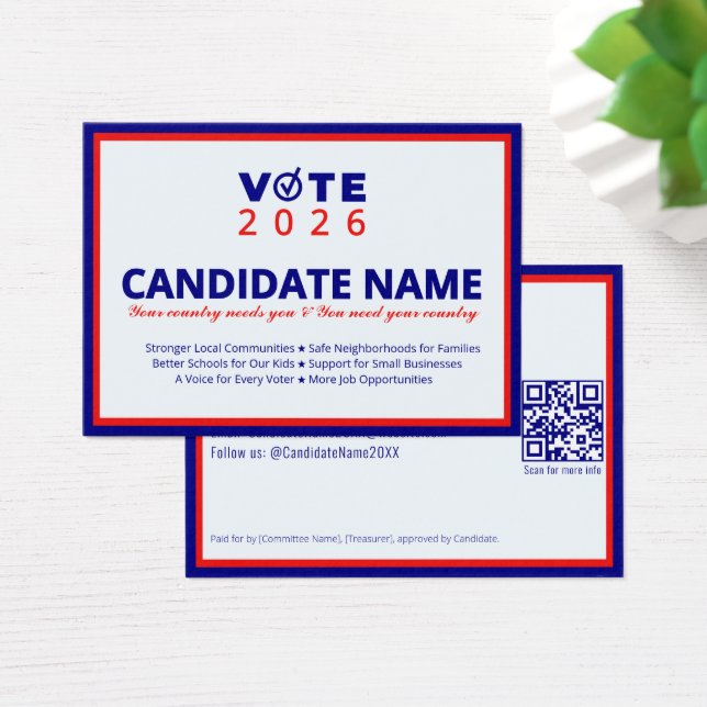2026 Political Campaign Candidate Election Contact (Desk)