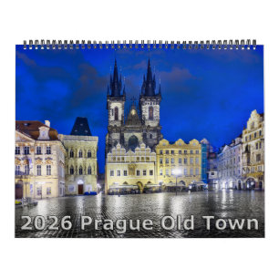 2026 Prague Old Town at Night Calendar