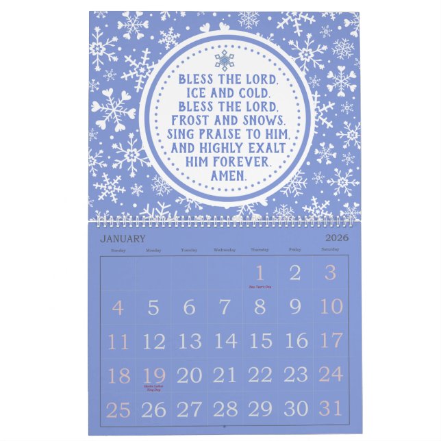 2026 Prayer Calendar (Jan 2026)