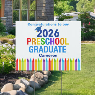 2026 Preschool Graduate Custom Graduation Yard Sign